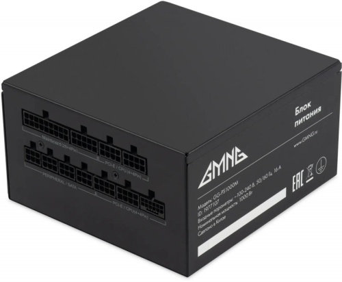 Блок питания GMNG ATX 1000W GG-PS1000M 80+ gold (20+4pin) APFC 120mm fan 9xSATA Cab Manag RTL | код 1977107 | GMNG
