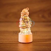 Фигура светодиодная "Санта Клаус" на подставке RGB | код 501-040 | Neon-Night