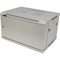 Шкаф настенный серии Pro, 6U 600x600, металлическая дверь | код TWT-CBWPM-6U-6x6-GY | TWT
