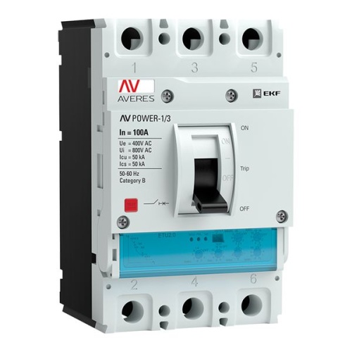 Автоматический выключатель AV POWER-1/3 3Р 32А 50kA ETU2.0 EKF AVERES | код mccb-13-32-2.0-av | EKF