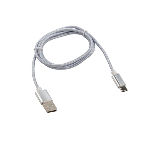 Кабель USB-Type-C/2A/nylon/silver/1m/REXANT | код 18-1899 | REXANT