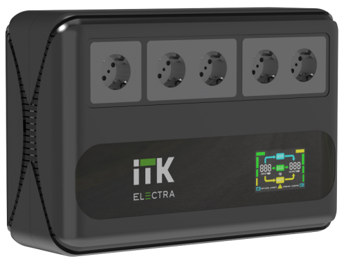 ITK ELECTRA LT5 ИБП 1кВА/0,6кВт LCD с АКБ 1х9AH | код ELT5-1000VA-1-001 | ITK by IEK