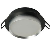 Светильник потолочный встраиваемый 15Вт 230В GX53 черн. + серебр. круг без лампы DL507 FERON 51355