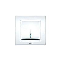 Zena бел. выключатель 1кл с подсв. Led | код 500-010200-201 | ABB