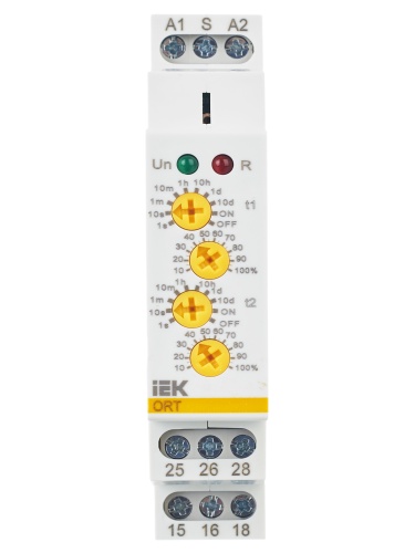 Реле времени ORT 2 контакта 230В AC с независимыми уставками | код ORT-2T-AC230V | IEK фото 5