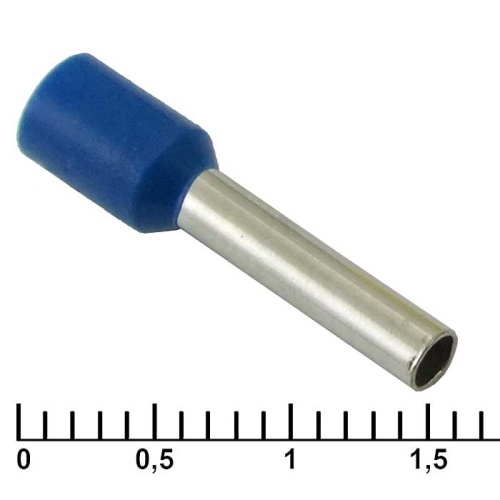 Наконечник на кабель RUICHI DN02512, синий, 2.2x12 мм, 2.5 мм2 | код 58681 | Ruichi