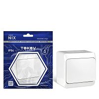 Переключатель 1-кл. ОП Nix 10А IP54 250В бел. | код. TKE-NX-P1-C01-IP54 | TOKOV ELECTRIC