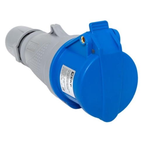 Розетка переносная 213 2Р+РЕ 16А 220В IP44 PROxima | код ps-213-16-220-PRO | EKF фото 2