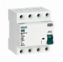 ВДТ 4P 10А 300мА тип A 6кА УЗО-03 | код 14302DEK | DEKraft
