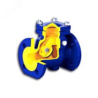 Клапан обратный чугунный поворотный 302A 125 Ру16 Тмакс 300С фланцевый заслонка нерж | код 302A125C01 | Zetkama