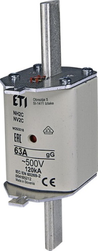 Предохранитель NH-2C/gG 63A 500V KOMBI | код 004185212 | ETI