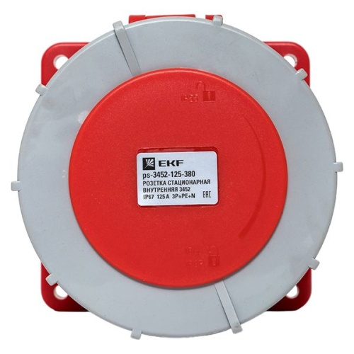 Розетка стационарная внутренняя 3452 3Р+РЕ+N 125А 380В IP67 PROxima | код ps-3452-125-380 | EKF фото 3 Розетка стационарная внутренняя 3452 3Р+РЕ+N 125А 380В IP67 PROxima | код ps-3452-125-380 | EKF фото 3