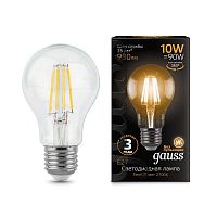 Лампа светодиодная филаментная Black Filament 10Вт A60 2700К E27 | Код. 102802110 | Gauss