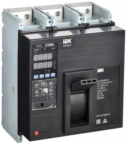ARMAT Авт. выкл. лит. корпус 3P N 120кА 1600А эл. станд. IEK | код AR-MCCB-3N-120-1600A-ELSC | IEK