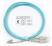 Cabeus FOP-50-LC-SC-10m Шнур оптический duplex LC-SC 50/125 mm OM3 10м LSZH | код 7347c | Cabeus