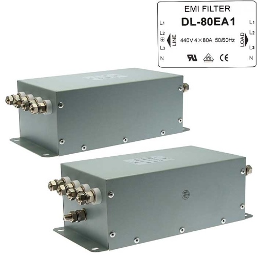 DL-80EA1, Трехфазный сетевой фильтр 3х80А 250В | код 99009 | Ruichi