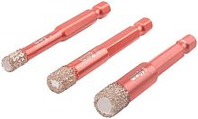 Набор коронок алмазных универсальных Special, шестигранный хвостовик 1/4'', 6/8/10X10x67 мм | код 70-852 | FIT