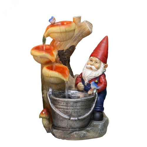 Фонтан настольный Гном Лесник 31 см (4/60) GANF-03 | код Б0043459 | GREEN APPLE