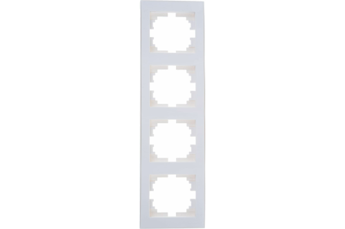Рамка RAIN четверная вертикальная белая с боковой вставкой | код 703-0202-154 | Lezard