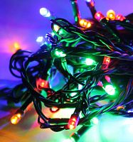 Гирлянда светодиодная 300LED провод 31.5м IP44 8 режимов мигания мультиколор | код KOC_GIR300_RGB | КОСМОС