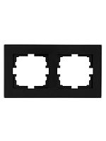 Рамка 2-местн. гориз. VESNA стекло черн. LEZARD 742-5880-147