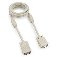 Кабель удлинитель VGA Premium Cablexpert CC-PPVGAX-6, 15M/15F, 1.8м, двойной экран, феррит.кольца, пакет | код CC-PPVGAX-6 | Cablexpert