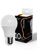 Лампа светодиодная Supermax А60 10Вт стандарт E27 230В 3000К | код. Sup_LED10wA60E2730 | КОСМОС