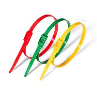 Кабельные стяжки с гор. замком КСГ 8.8?400(кр) -красный HLT | код 084-07-230 | HLT