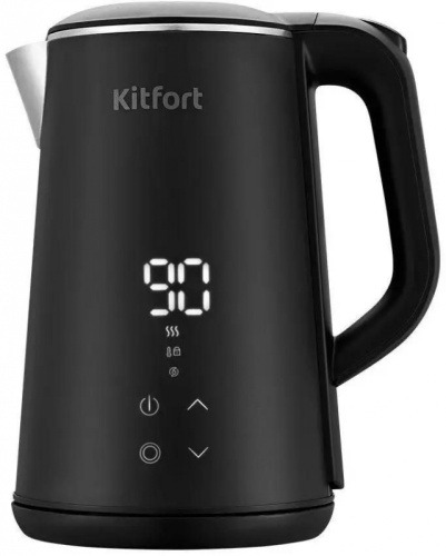 Чайник электрический Kitfort КТ-6188 1.6л. 1500Вт черный корпус: пластик | код 1968589 | KITFORT