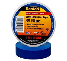 Изолента ПВХ синяя 19мм 20м Scotch 35 высший сорт | код. 7000031670 | 3M