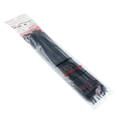 Хомут P6,6 стандартный (ч), 4,8x250 (50шт) FlexLock PROxima | код plc-fl-ctsb-4.8x250-r | EKF фото 3 Хомут P6,6 стандартный (ч), 4,8x250 (50шт) FlexLock PROxima | код plc-fl-ctsb-4.8x250-r | EKF фото 3