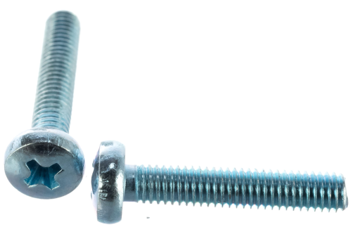 Винт DIN 7985 М6х16 полукруглая голова класс прочности 4.8 покрытие цинк | код DIN7985-М6х16 | Крепдил
