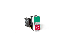 PB0-AW734B5 Двойная кнопка 1NO + 1NC, с подсветкой, AC/DC 24 В. (Красный - Зеленый) | код PB0-AW734B5 | Plastim