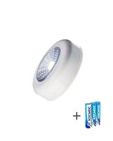 Фонарь-подсветка 1Вт COB LED 3xAAA (R03) корпус ABS-пластик бел. самокл. поверхность в комплекте двустор. скотч | код KOC305B | КОСМОС