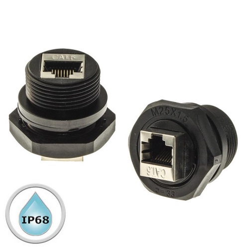 Разъём герметичный SZC RJ45M25Z0-6B, 10BASE-T,100 BASE-T, 1000 BASE-T | код 107885 | SZC