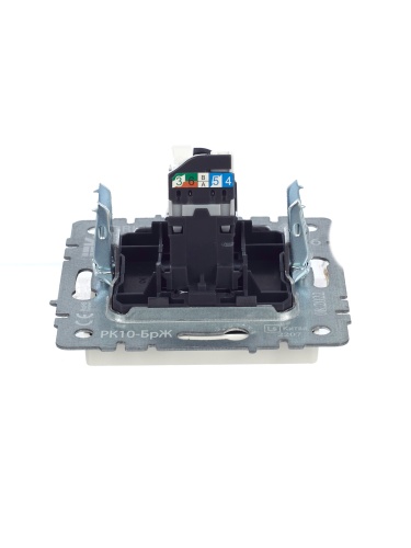BRITE Розетка компьютерная RJ45 кат.5E РК10-БрЖ жемчуг | код BR-K10-1-K36 | IEK фото 6