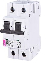 Автоматический выключатель ETIMAT 10 2p D 20А (10 kA) | код 002153717 | ETI