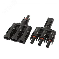 Коннектор МС4Y для параллельного соединения 3 панелей | код Коннектор MC4Y 3in1 | DELTA