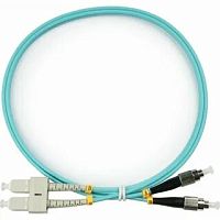 Патч-корд оптический LANMASTER, дуплексный, SC/PC-FC/PC, OM3, LSZH, 2.0 м | код LAN-2SC-2FC/OM3-2.0 | LANMASTER