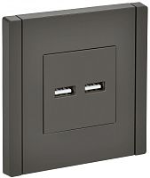FORTE&PIANO Роз. USB A+A 3,1А FP349 сер. IEK | код FP-U21-D31-K03 | IEK