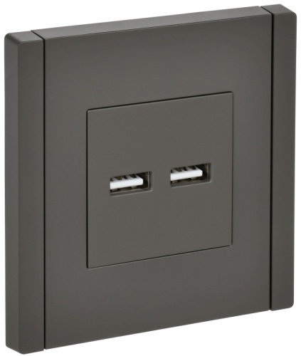FORTE&PIANO Роз. USB A+A 3,1А FP349 сер. IEK | код FP-U21-D31-K03 | IEK