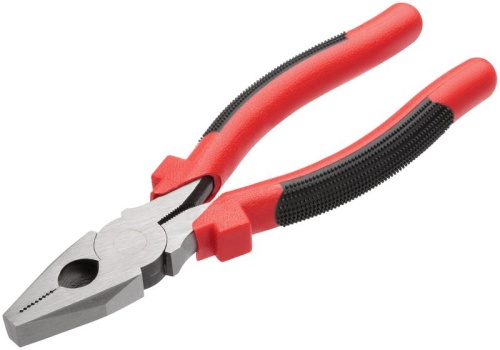 Плоскогубцы комбинированные ''Стандарт'' красно-черные пластиковые ручки, полированная сталь 200 мм | код 48200 | FIT фото 2 Плоскогубцы комбинированные ''Стандарт'' красно-черные пластиковые ручки, полированная сталь 200 мм | код 48200 | FIT фото 2