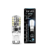 Лампа светодиодная LED 3 Вт 240 Лм 4100К белая G9 капсула 220 В силикон Black | код 107709203 | GAUSS