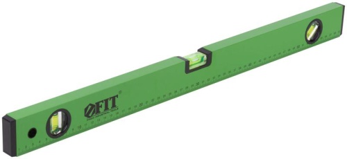 Уровень ''Техно'', 3 глазка, зеленый корпус, фрезерованная рабочая грань, шкала 600 мм | код 18116 | FIT фото 2 Уровень ''Техно'', 3 глазка, зеленый корпус, фрезерованная рабочая грань, шкала 600 мм | код 18116 | FIT фото 2