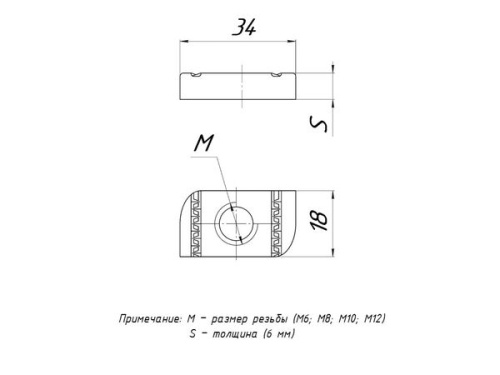 STRUT-гайка М10 HDZ | код stgM10-HDZ | EKF фото 3 STRUT-гайка М10 HDZ | код stgM10-HDZ | EKF фото 3