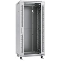Cabeus SH-05C-27U60/80 Шкаф монтажный телекоммуникационный 19 напольный для распределительного и серверного оборудования 27U 600x800x1388mm (ШхГхВ) передняя стеклянная и задняя сплошная металлическая двери, ручка с замком, цвет серый (RAL 7035) Код товара