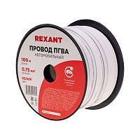Провод ПГВА 0.75 Б бухта (м) | Код. 01-6501 | Rexant