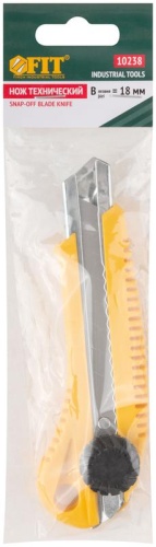 Нож технический 18мм усилен. пластик. вращ прижим FIT 10238 фото 3
