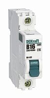Модульный автоматический выключатель ВА-101 1 полюс, 16А, х-ка B | код. 11006DEK | DEKraft 