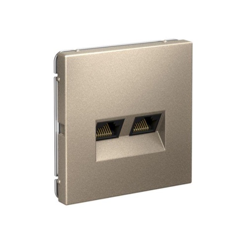 ARTGALLERY РОЗЕТКА двойная компьютерная RJ45+RJ45, кат.6А, механизм, ШАМПАНЬ | код GAL000588 | Systeme Electric фото 3